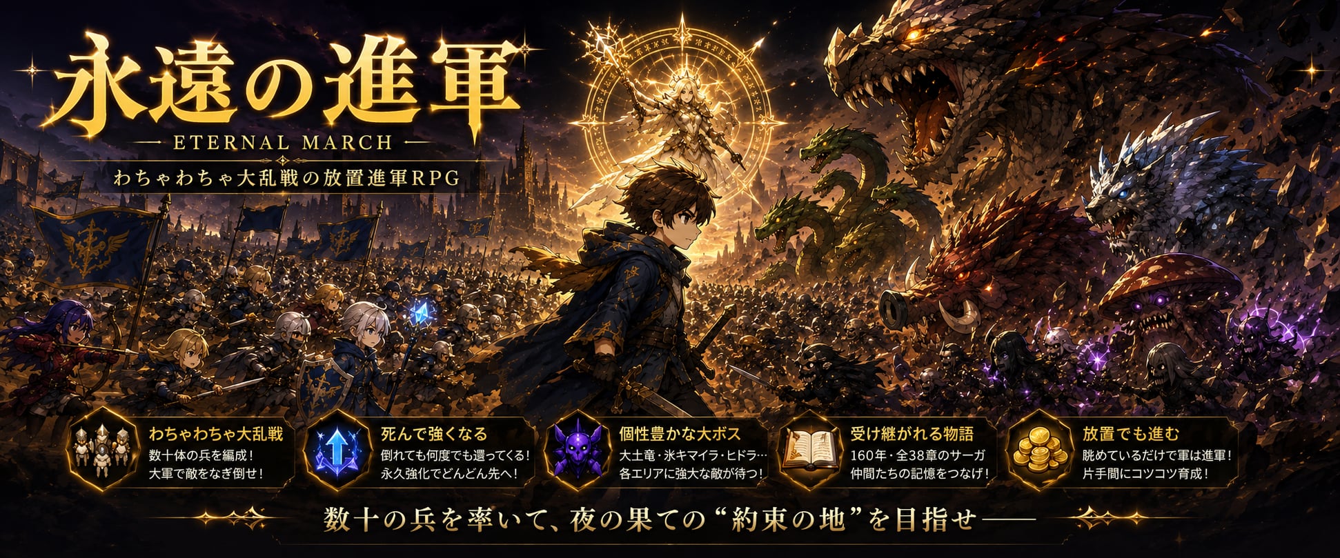 永遠の進軍 ―ETERNAL MARCH― ｜ わちゃわちゃ大乱戦の放置進軍RPG