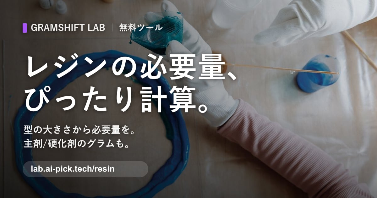 レジン量・配合計算